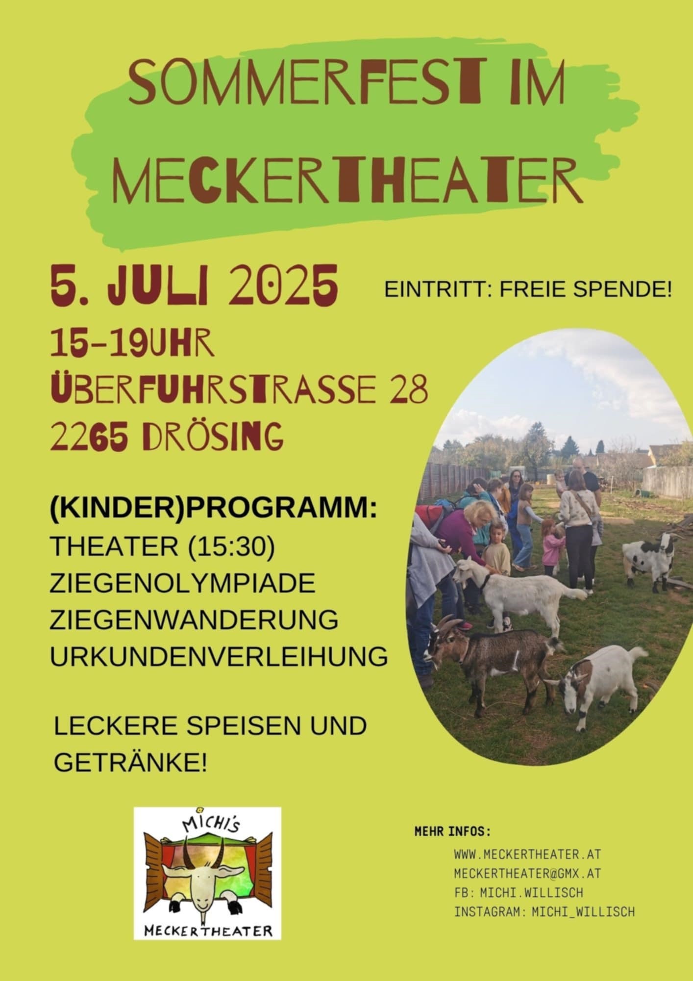 Sommerfest im Meckertheater in Drösing.