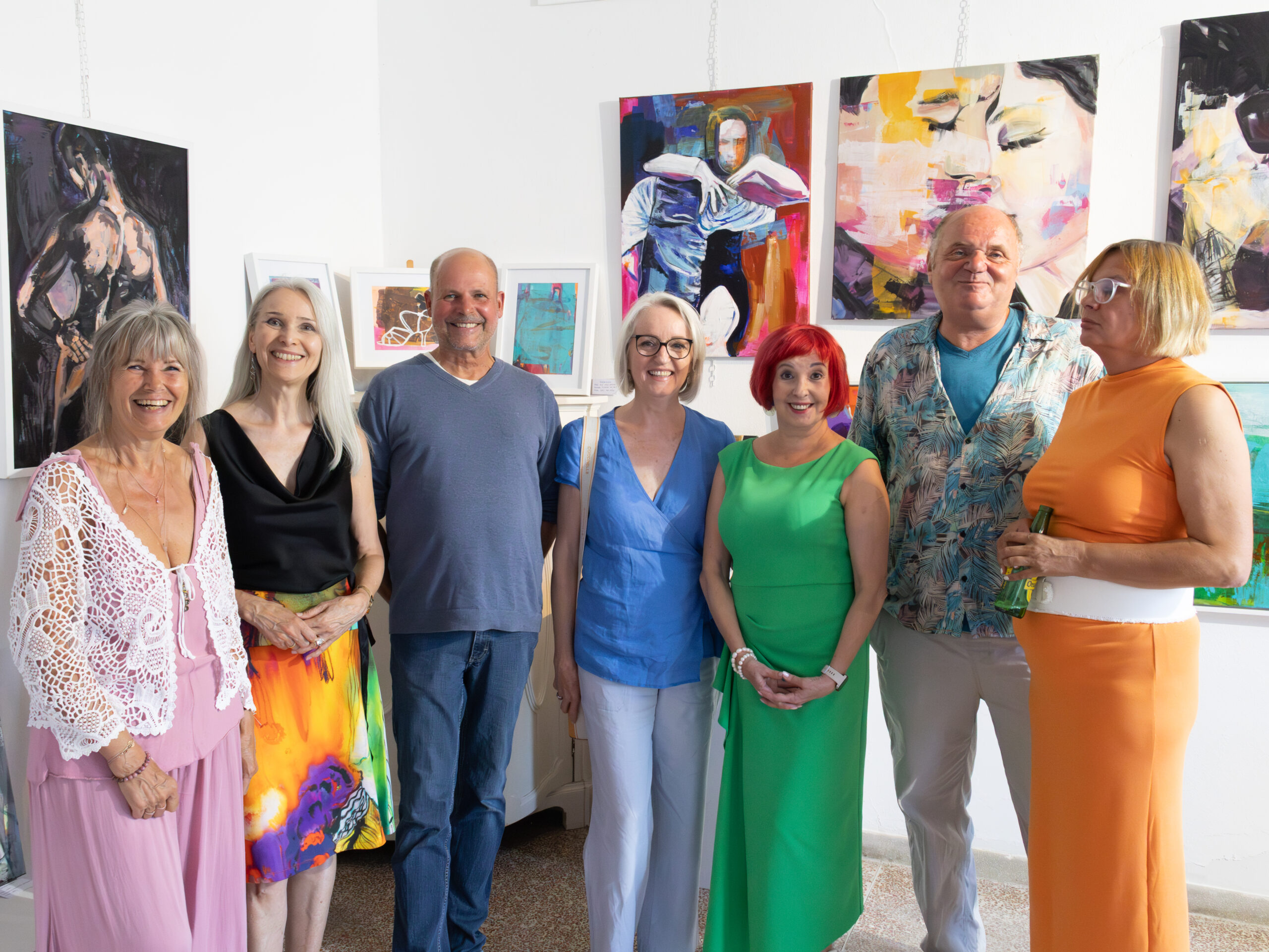 Kunst.Lokal in Groß-Enzersdorf. Saison 2025. Aktuell Greta Lech mit "Das fünfte Element". Georg Niemann, Martin Suritsch, Susanne Stadler, Jany Widhalm. Kunst. Weinviertel-Remasuri. Titelbild: Jany Widhalm, Susanne Stadler, Georg Niemann, Bozena Kormout, Greta Lech, Martin Suritsch. © Regina Courtier