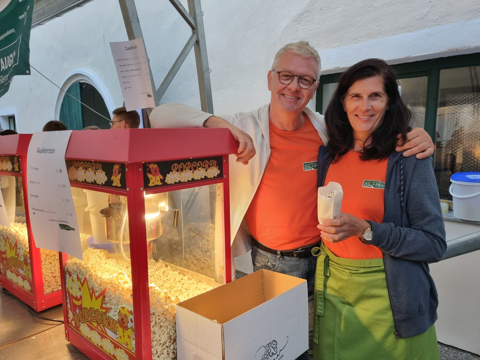 Die Familie Zirnsack kümmerte sich diesmal nicht um den Wein, sondern um das obligatorische Pocorn.