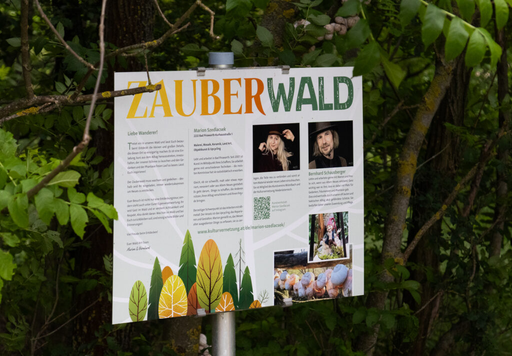 © Regina Courtier, Kraftplatz, Zauberwald, Wartberg, Bad Pirawarth, Marion Szedlacsek, Bernhard Schausberger, Künstlerin, Andrea Grames, Weinviertel-Remasuri