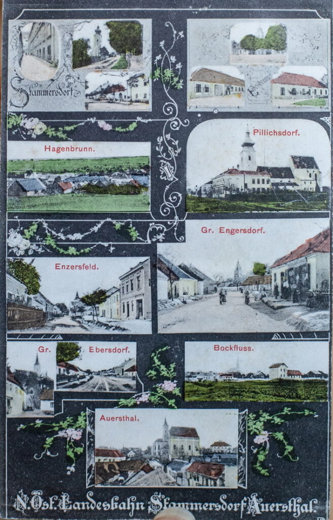 Karl Scheck, Anna Scheck, Postkarten, Sammelleidenschaft, Sammlergen, Region Wolkersdorf, Pillichsdorf, Weinviertel-Remasuri, ©Sammlung Karl Scheck, ©Regina Courtier, Alte Postkarten, Rowitha Lauda-Scheck